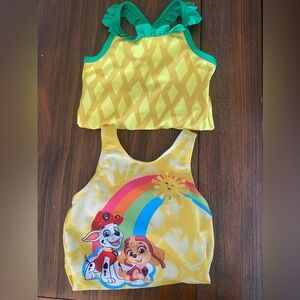 Swimsuits, Lot of Two, Toddler Girl's Yellow size 12-18 Months Beach Vacation